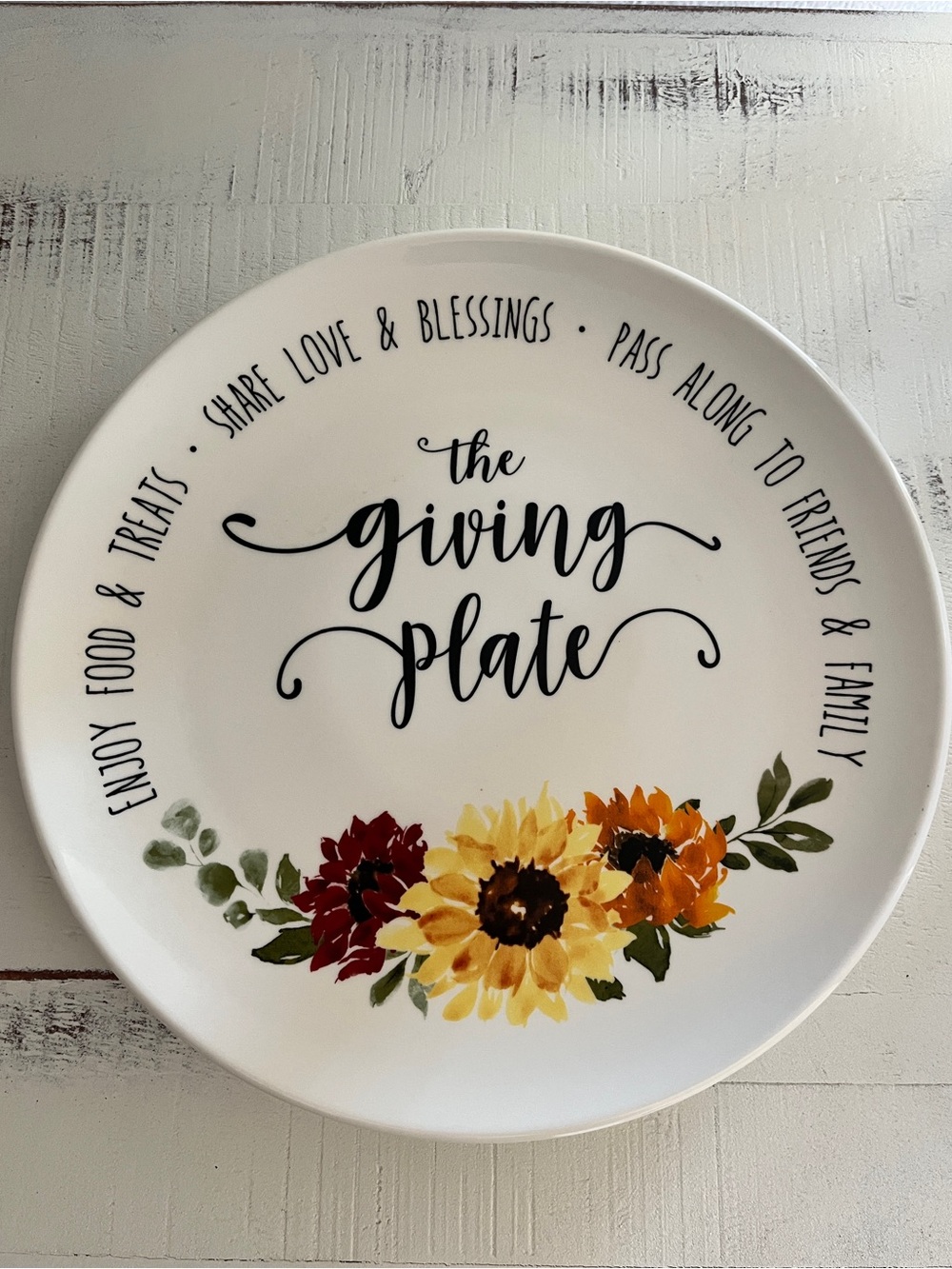 Robert Stanley “The Giving Plate” – Sunflower Platter Plate